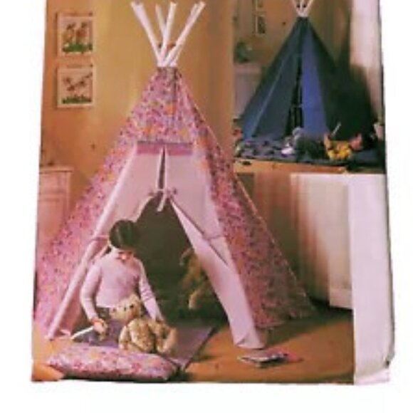 Butterick B4251 Child's Indoor Tent & Cushion Mat Sewing Pattern, Tepee Style - Picture 2 of 2